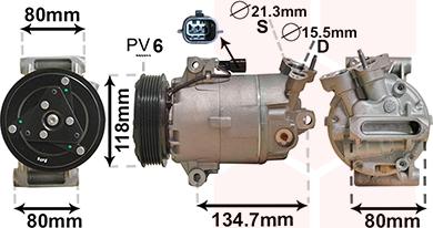 Van Wezel 3301K700 - Compressore, Climatizzatore autozon.pro