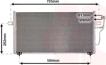 Van Wezel 32005100 - Condensatore, Climatizzatore autozon.pro