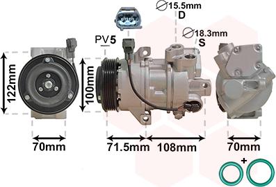 Van Wezel 3200K249 - Compressore, Climatizzatore autozon.pro