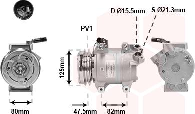 Van Wezel 3201K700 - Compressore, Climatizzatore autozon.pro