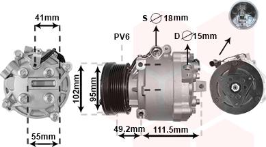 Van Wezel 3201K701 - Compressore, Climatizzatore autozon.pro