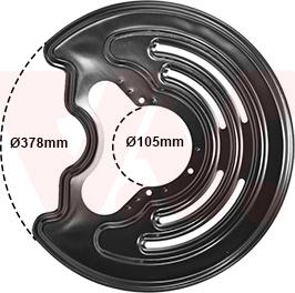 Van Wezel 3794374 - Lamiera paraspruzzi, Disco freno autozon.pro