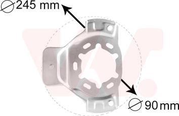 Van Wezel 3742371 - Lamiera paraspruzzi, Disco freno autozon.pro