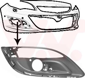 Van Wezel 3753594 - Griglia di ventilazione, Paraurti autozon.pro