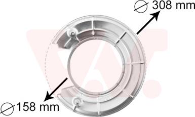 Van Wezel 3766373 - Lamiera paraspruzzi, Disco freno autozon.pro