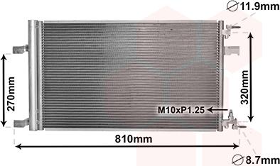 Van Wezel 37005499 - Condensatore, Climatizzatore autozon.pro