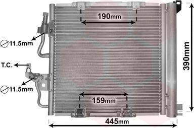 Van Wezel 37005368 - Condensatore, Climatizzatore autozon.pro