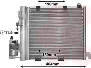 Van Wezel 37005250 - Condensatore, Climatizzatore autozon.pro