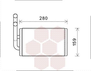 Van Wezel 37006570 - Scambiatore calore, Riscaldamento abitacolo autozon.pro