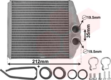 Van Wezel 37006354 - Scambiatore calore, Riscaldamento abitacolo autozon.pro