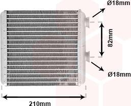 Van Wezel 37006353 - Scambiatore calore, Riscaldamento abitacolo autozon.pro