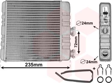 Van Wezel 37006321 - Scambiatore calore, Riscaldamento abitacolo autozon.pro