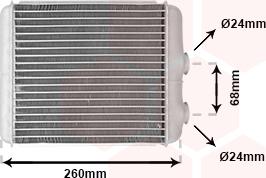 Van Wezel 37006259 - Scambiatore calore, Riscaldamento abitacolo autozon.pro