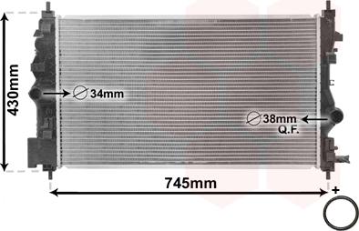 Van Wezel 37002488 - Radiatore, Raffreddamento motore autozon.pro