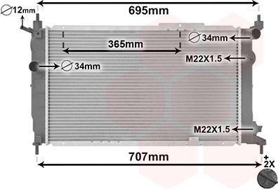 Van Wezel 37002091 - Radiatore, Raffreddamento motore autozon.pro