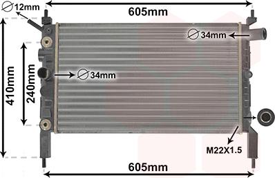 Van Wezel 37002026 - Radiatore, Raffreddamento motore autozon.pro