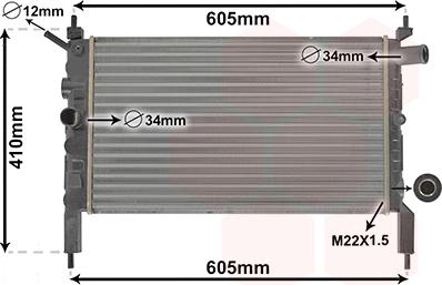 Van Wezel 37002023 - Radiatore, Raffreddamento motore autozon.pro