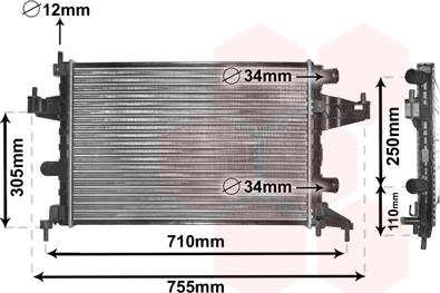 Van Wezel 37002303 - Radiatore, Raffreddamento motore autozon.pro