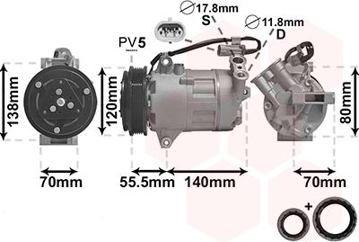 Van Wezel 3700K498 - Compressore, Climatizzatore autozon.pro