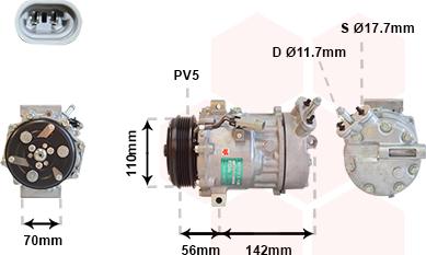 Van Wezel 3700K449 - Compressore, Climatizzatore autozon.pro