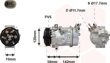 Van Wezel 3700K448 - Compressore, Climatizzatore autozon.pro