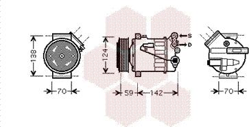 Van Wezel 3700K450 - Compressore, Climatizzatore autozon.pro