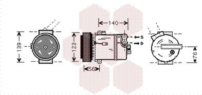 Van Wezel 3700K463 - Compressore, Climatizzatore autozon.pro