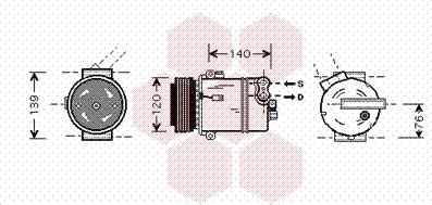 Van Wezel 3700K409 - Compressore, Climatizzatore autozon.pro