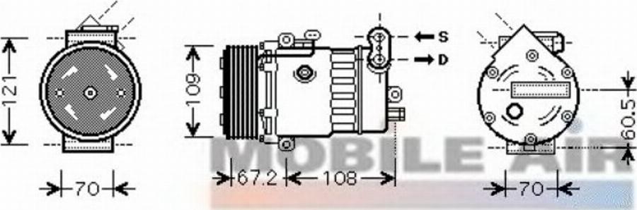 Van Wezel 3700K483 - Compressore, Climatizzatore autozon.pro