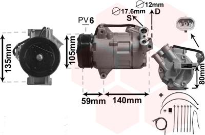 Van Wezel 3700K437 - Compressore, Climatizzatore autozon.pro