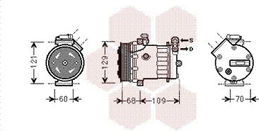 Van Wezel 3700K475 - Compressore, Climatizzatore autozon.pro