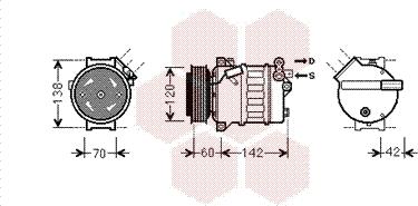 Van Wezel 3700K543 - Compressore, Climatizzatore autozon.pro