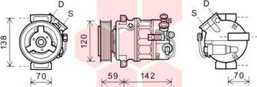 Van Wezel 3700K579 - Compressore, Climatizzatore autozon.pro