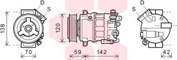 Van Wezel 3700K576 - Compressore, Climatizzatore autozon.pro