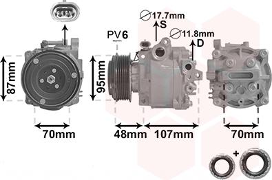 Van Wezel 3700K659 - Compressore, Climatizzatore autozon.pro