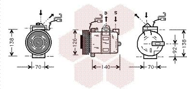 Van Wezel 3700K327 - Compressore, Climatizzatore autozon.pro