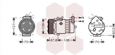 Van Wezel 3700K377 - Compressore, Climatizzatore autozon.pro