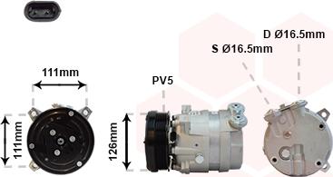 Van Wezel 3700K280 - Compressore, Climatizzatore autozon.pro