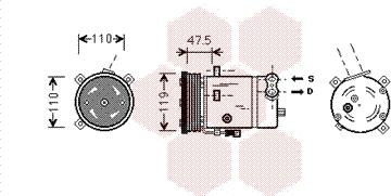 Van Wezel 3700K277 - Compressore, Climatizzatore autozon.pro