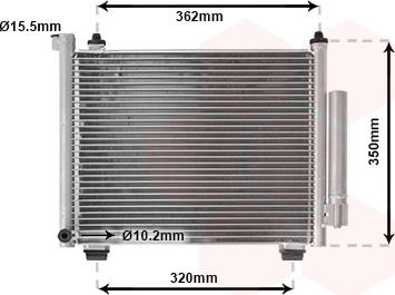 Van Wezel 37015402 - Condensatore, Climatizzatore autozon.pro