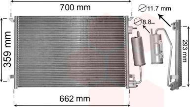 Van Wezel 37015397 - Condensatore, Climatizzatore autozon.pro