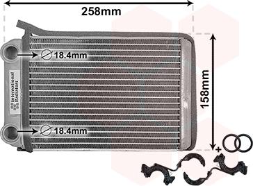 Van Wezel 37016701 - Scambiatore calore, Riscaldamento abitacolo autozon.pro