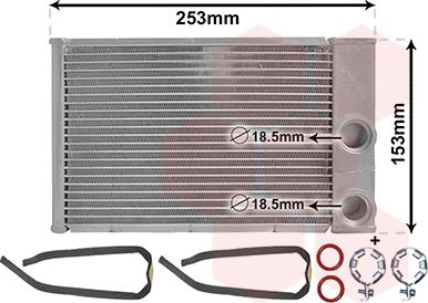 Van Wezel 37016702 - Scambiatore calore, Riscaldamento abitacolo autozon.pro