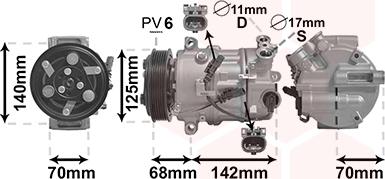 Van Wezel 3701K702 - Compressore, Climatizzatore autozon.pro