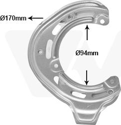 Van Wezel 3777372 - Lamiera paraspruzzi, Disco freno autozon.pro