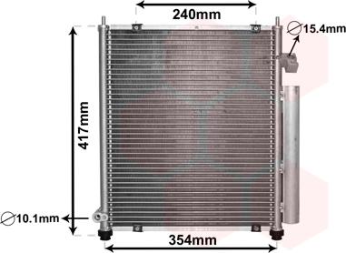 Van Wezel 25005197 - Condensatore, Climatizzatore autozon.pro