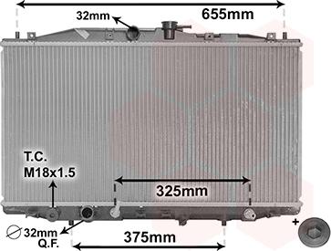 Van Wezel 25002177 - Radiatore, Raffreddamento motore autozon.pro