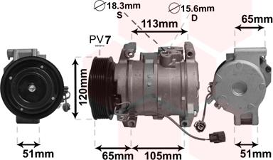 Van Wezel 2500K289 - Compressore, Climatizzatore autozon.pro