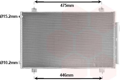 Van Wezel 25015711 - Condensatore, Climatizzatore autozon.pro