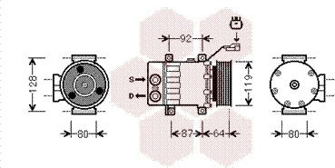 Van Wezel 2100K047 - Compressore, Climatizzatore autozon.pro